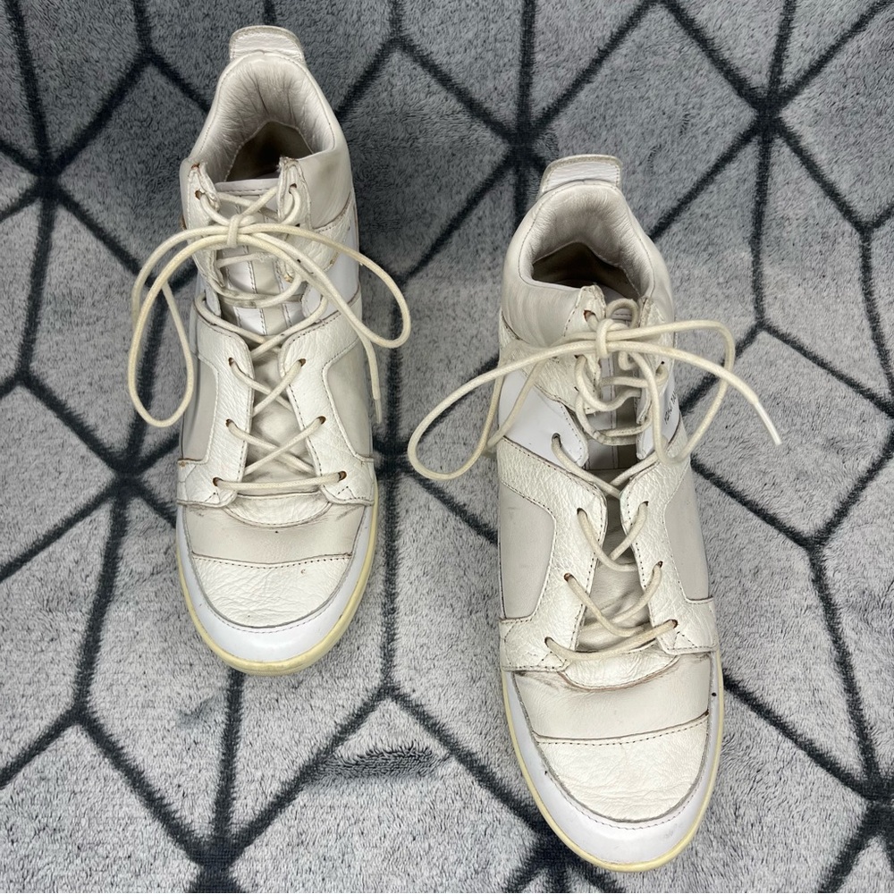 Y-3 by Yohji Yumamoto Sukita II Adidas Leather High Top Wedge Sneakers - Picture 5 of 9